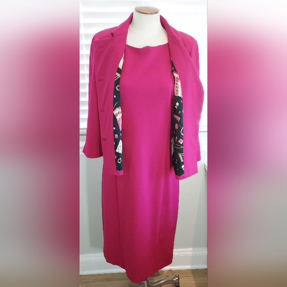 Talbots Fuchsia Medium Weight Sleeveless High Quality Dress NWT - Picture 9 of 10